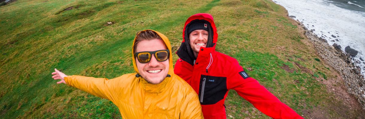 Rainy day selfie by St Catherine's Lighthouse